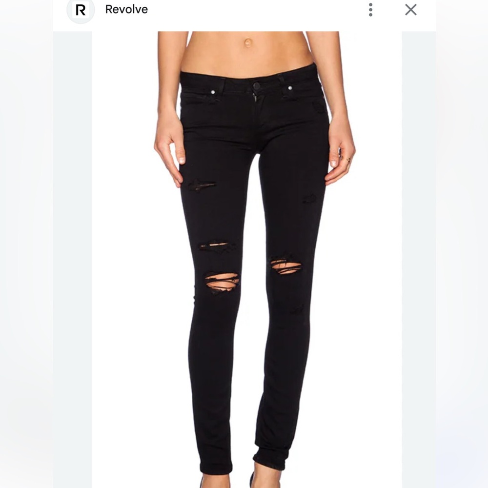 PAIGE Verdugo Ultra Skinny Jeans Black Wash TRANSCEND Denim Sz 27